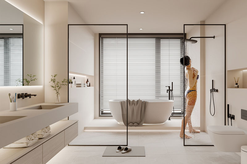 Ưu điểm của vòi sen trên cao