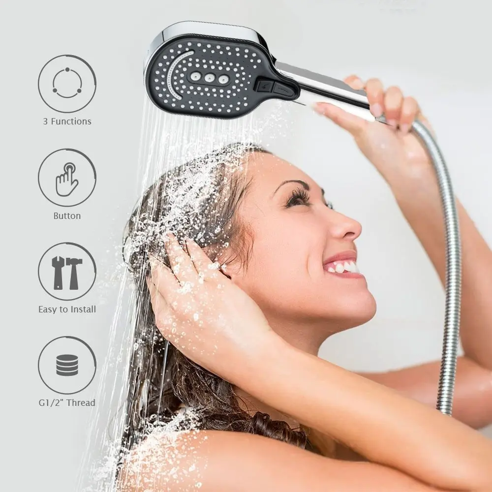 Công tắc một nút Đầu vòi hoa sen phun nhiều tia dễ lắp đặt