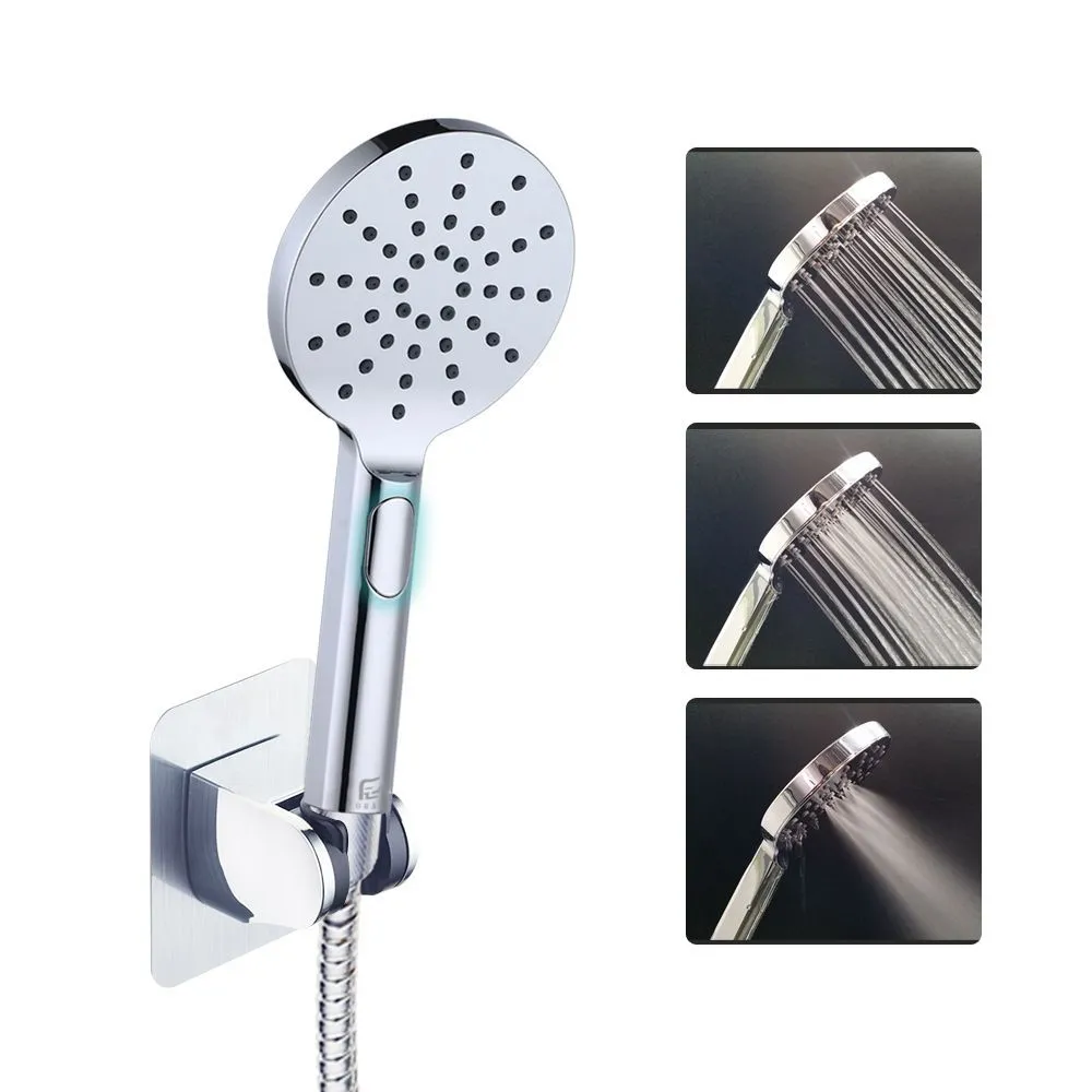 Vòi hoa sen có nút nhấn bồn tắm bằng nhựa Chrome có thể điều chỉnh giống như spa
